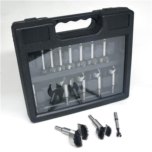 Carbatec 16 Piece Sawtooth & Forstner Combination Bit Set - Imperial